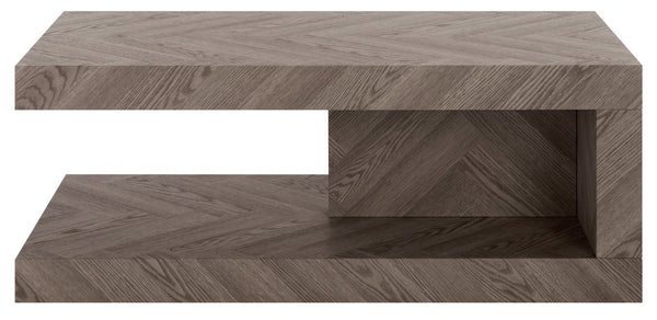 Safavieh Andra Modern Two Tier Coffee Table With Mdf Top And Metal Frame For Living Room GREY CK12520