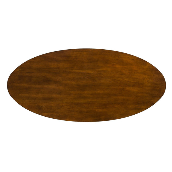 Safavieh Rhoda Oval Rubberwood Coffee Table With Brass Feet For A Stylish Living Room CK2621