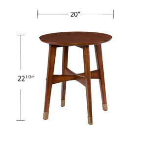 Safavieh Rhoda Round End Table Solid Rubberwood Midcentury Accent For Living Room Or Bedroom CK2622