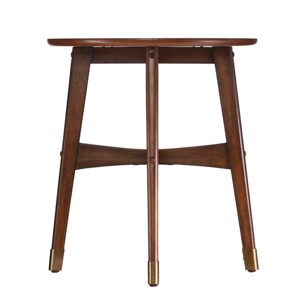 Safavieh Rhoda Round End Table Solid Rubberwood Midcentury Accent For Living Room Or Bedroom CK2622