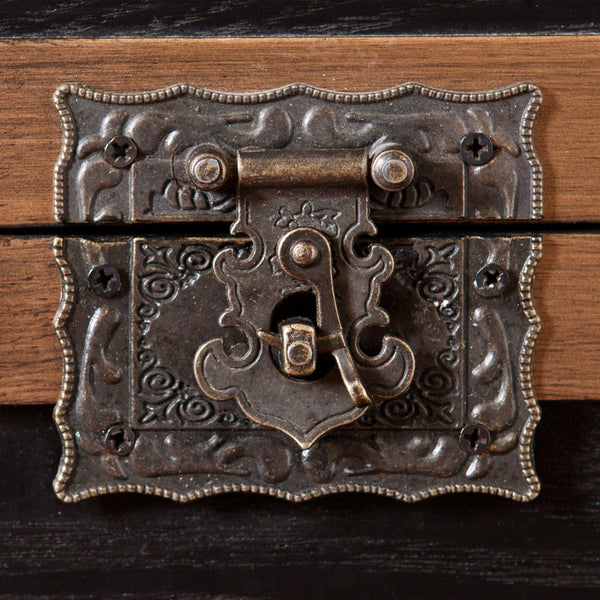 Safavieh Drifton Vintage Trunk End Table With Hidden Storage And Antique Bronze Accent Hardware CK3182