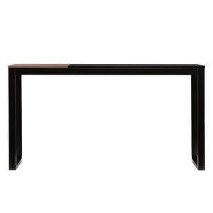 Safavieh Holly Martin Lydock Midcentury Console Table Ash Veneer Top Iron Frame Narrow Entryway Accent CK7623