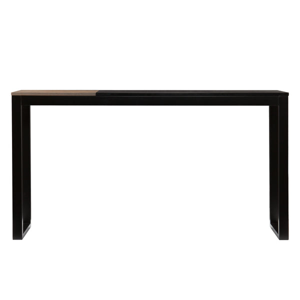 Safavieh Holly Martin Lydock Midcentury Console Table Ash Veneer Top Iron Frame Narrow Entryway Accent CK7623