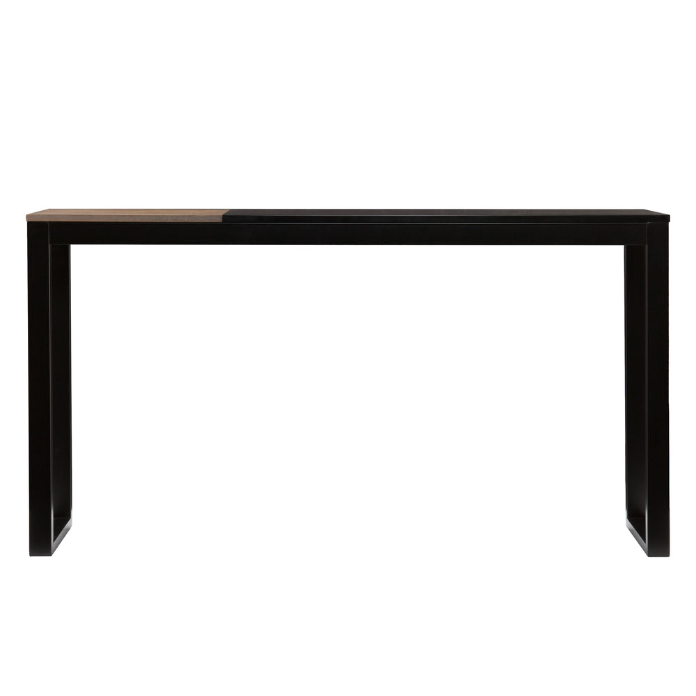 Safavieh Holly Martin Lydock Midcentury Console Table Ash Veneer Top Iron Frame Narrow Entryway Accent CK7623