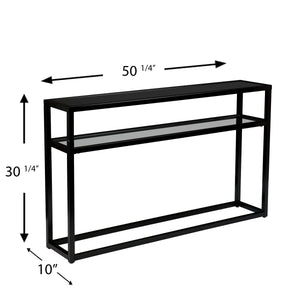 Safavieh Holly & Martin Baldrick Slim Iron And Glass Console Table For Entryway Or Living Room CK7683
