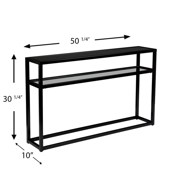 Safavieh Holly & Martin Baldrick Slim Iron And Glass Console Table For Entryway Or Living Room CK7683