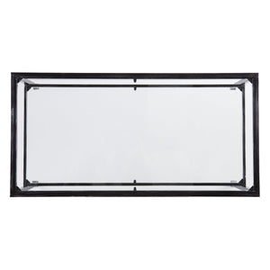 Safavieh Jaymes Tempered Glass Iron Frame Coffee Table With Open Shelf For Modern Living Rooms CK8779