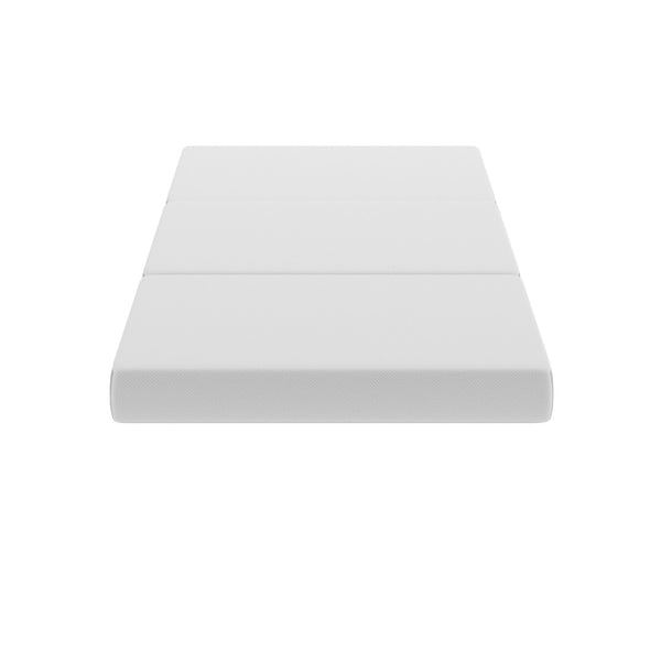 English Elm Cloud Portable Tri-Fold Memory Foam Cot Mattress - Cooling Comfort, Washable Cover & Easy Setup CL-3FLD-4-C-GG