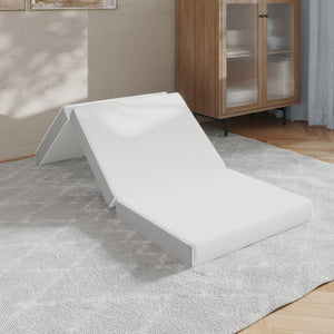 English Elm Cloud Portable Tri-Fold Memory Foam Cot Mattress - Cooling Comfort, Washable Cover & Easy Setup CL-3FLD-4-C-GG