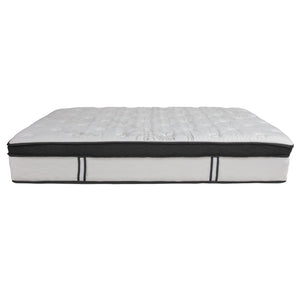 English Elm Capri Comfortable Sleep 12 Inch Hybrid Mattress – CertiPUR-US Foam & Pocket Springs for Ultimate Comfort White Full CL-BT33PM-R12M-F-GG