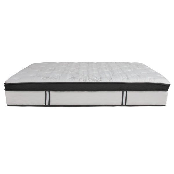 English Elm Capri Comfortable Sleep 12 Inch Hybrid Mattress – CertiPUR-US Foam & Pocket Springs for Ultimate Comfort White Full CL-BT33PM-R12M-F-GG