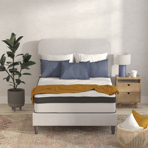 English Elm Capri Comfortable Sleep 12 Inch Hybrid Mattress – CertiPUR-US Foam & Pocket Springs for Ultimate Comfort White Full CL-BT33PM-R12M-F-GG
