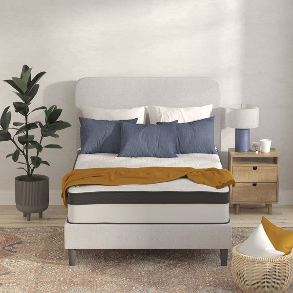 English Elm Capri Comfortable Sleep 12 Inch Hybrid Mattress – CertiPUR-US Foam & Pocket Springs for Ultimate Comfort White Full CL-BT33PM-R12M-F-GG
