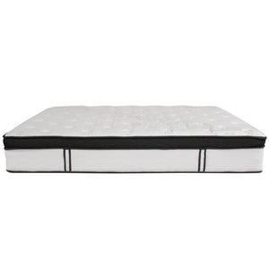 English Elm Capri Comfortable Sleep 12 Inch Hybrid Mattress – CertiPUR-US Foam & Pocket Springs for Ultimate Comfort White Queen CL-BT33PM-R12M-Q-GG