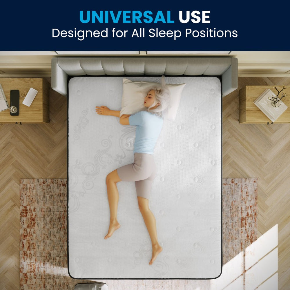 English Elm Capri Comfortable Sleep 12 Inch Hybrid Mattress – CertiPUR-US Foam & Pocket Springs for Ultimate Comfort White Queen CL-BT33PM-R12M-Q-GG