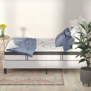 English Elm Capri Comfortable Sleep 10-Inch Hybrid Mattress with CertiPUR-US Foam for Ultimate Sleep Support White Full CL-E230P-R-F-10-GG