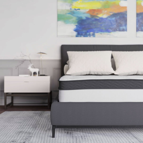 English Elm Capri Comfortable Sleep 10-Inch Hybrid Mattress with CertiPUR-US Foam for Ultimate Sleep Support White Full CL-E230P-R-F-10-GG