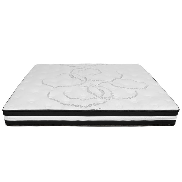 English Elm Capri Comfortable Sleep 10-Inch Hybrid Mattress with CertiPUR-US Foam for Ultimate Sleep Support White King CL-E230P-R-K-10-GG