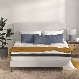 English Elm Capri Comfortable Sleep 10-Inch Hybrid Mattress with CertiPUR-US Foam for Ultimate Sleep Support White King CL-E230P-R-K-10-GG