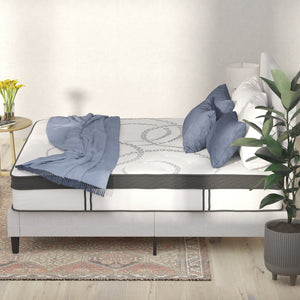 English Elm Capri Comfortable Sleep 10-Inch Hybrid Mattress with CertiPUR-US Foam for Ultimate Sleep Support White King CL-E230P-R-K-10-GG