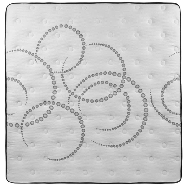 English Elm Capri Comfortable Sleep 10 Inch Medium-Firm Pocket Spring Mattress with Cooling Gel Memory Foam Topper White/Blue King CL-E230P10-2M35-K-GG