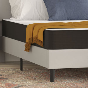 English Elm Capri Comfortable Sleep 8 Inch Hybrid Mattress for Restorative Sleep and Supportive Comfort Solutions Gray Queen CL-E238-B-Q-GG