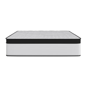 English Elm Capri Comfortable Sleep Firm 12-Inch Hybrid Mattress - CertiPUR-US Certified, Durable Support & Comfort White Full CL-FR231-12-F-GG
