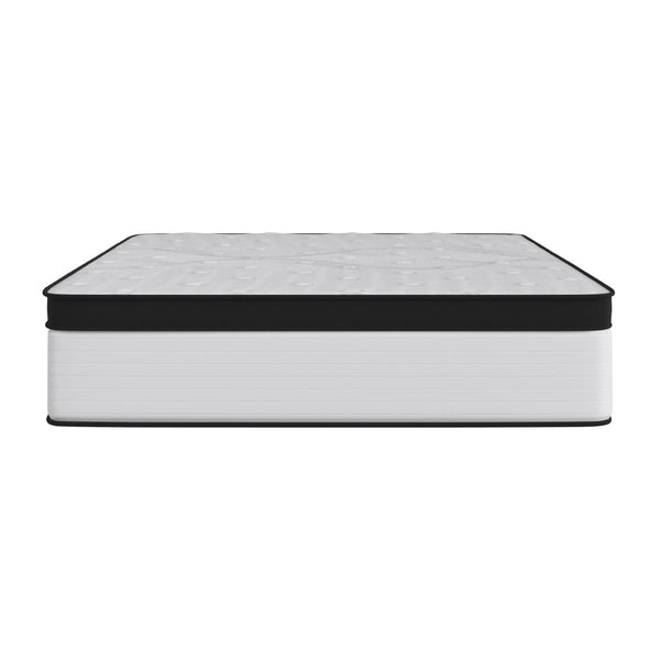 English Elm Capri Comfortable Sleep Firm 12-Inch Hybrid Mattress - CertiPUR-US Certified, Durable Support & Comfort White Full CL-FR231-12-F-GG