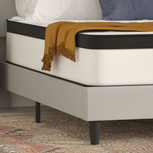 English Elm Capri Comfortable Sleep Firm 12-Inch Hybrid Mattress - CertiPUR-US Certified, Durable Support & Comfort White King CL-FR231-12-K-GG