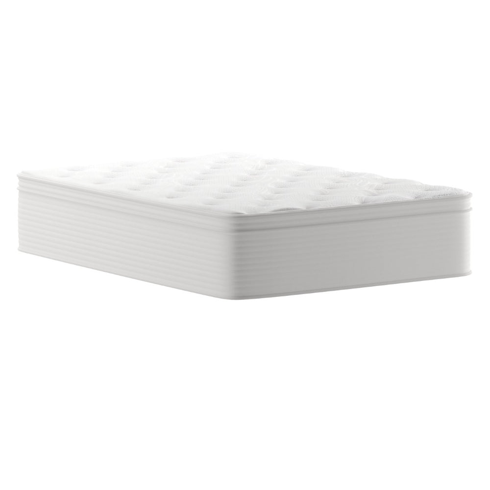 English Elm Vista Hospitality Grade 14-Inch Hybrid Mattress – Premium Memory Foam & Pocket Springs for Comfort White Full CL-LUXET232-14-F-GG