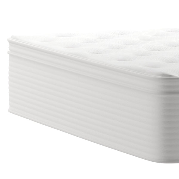 English Elm Vista Hospitality Grade 14-Inch Hybrid Mattress – Premium Memory Foam & Pocket Springs for Comfort White Full CL-LUXET232-14-F-GG