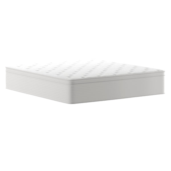 English Elm Vista Hospitality Grade 14-Inch Hybrid Mattress – Premium Memory Foam & Pocket Springs for Comfort White King CL-LUXET232-14-K-GG