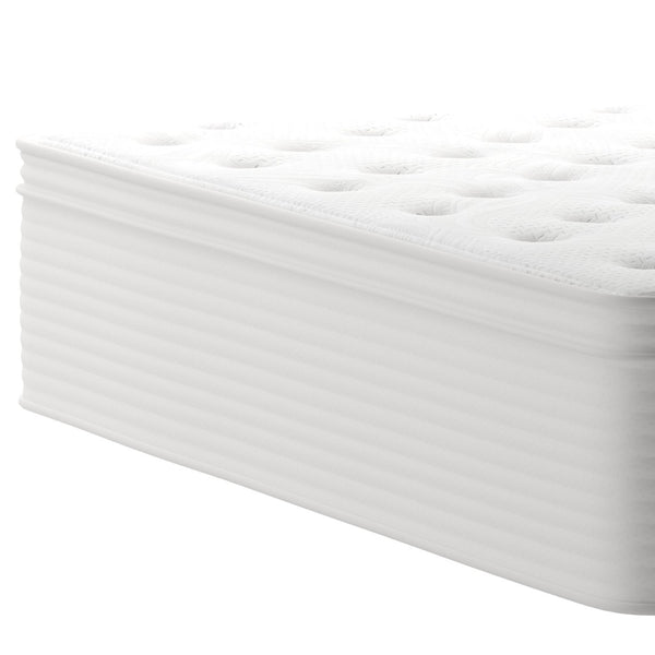 English Elm Vista Hospitality Grade 14-Inch Hybrid Mattress – Premium Memory Foam & Pocket Springs for Comfort White King CL-LUXET232-14-K-GG