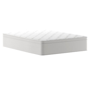 English Elm Vista Hospitality Grade 14-Inch Hybrid Mattress – Premium Memory Foam & Pocket Springs for Comfort White Queen CL-LUXET232-14-Q-GG