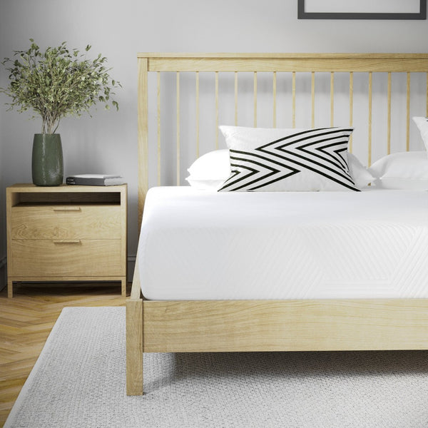 English Elm Jasmine Charcoal & Green Tea Cooling Gel Memory Foam Mattress - Pressure Relief & Odor Control Solution White King CL-MF101-8-K-GG