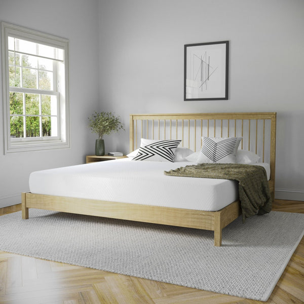 English Elm Jasmine Charcoal & Green Tea Cooling Gel Memory Foam Mattress - Pressure Relief & Odor Control Solution White King CL-MF101-8-K-GG