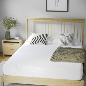 English Elm Jasmine Charcoal & Green Tea Cooling Gel Memory Foam Mattress - Pressure Relief & Odor Control Solution White Queen CL-MF101-8-Q-GG