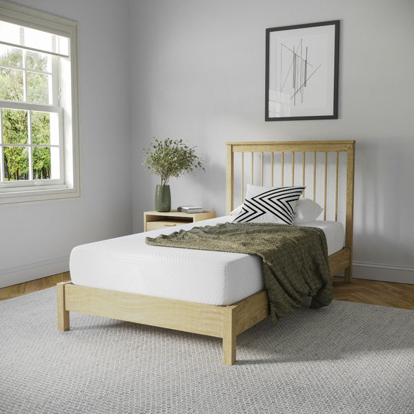 English Elm Jasmine Charcoal & Green Tea Cooling Gel Memory Foam Mattress - Pressure Relief & Odor Control Solution White Twin CL-MF101-8-T-GG