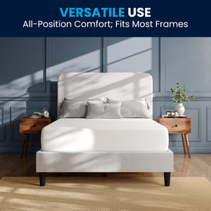 English Elm Cloud Green Tea Cooling Gel Memory Foam Mattress with 3-Layer Design for Ultimate Sleep Comfort White Full CL-MFB3L-10-F-GG