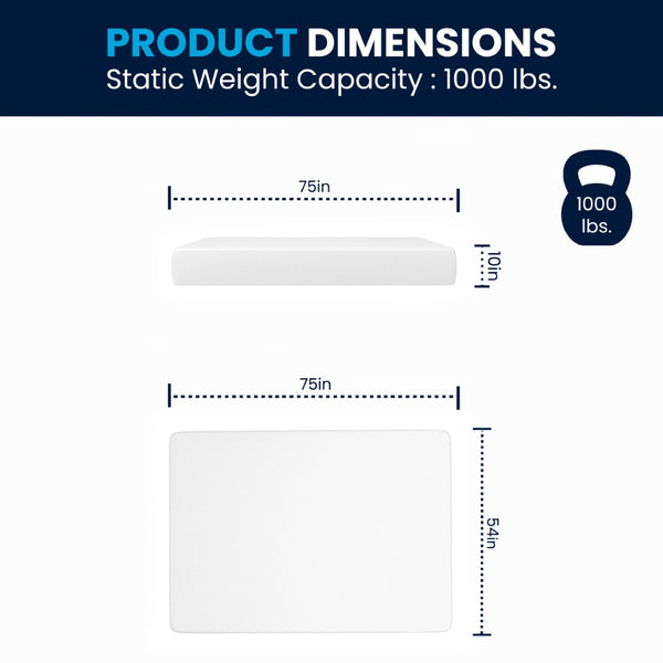 English Elm Cloud Green Tea Cooling Gel Memory Foam Mattress - 10" Compressed Design for Ultimate Comfort & Support White Full CL-MFB4L-10-F-GG