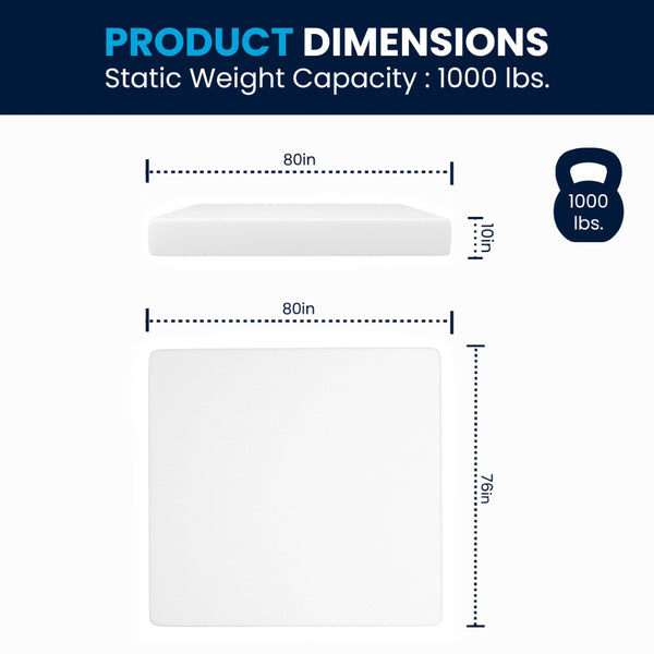English Elm Cloud Green Tea Cooling Gel Memory Foam Mattress - 10" Compressed Design for Ultimate Comfort & Support White King CL-MFB4L-10-K-GG