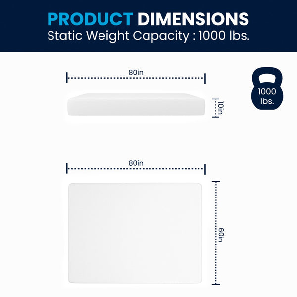 English Elm Cloud Green Tea Cooling Gel Memory Foam Mattress - 10" Compressed Design for Ultimate Comfort & Support White Queen CL-MFB4L-10-Q-GG