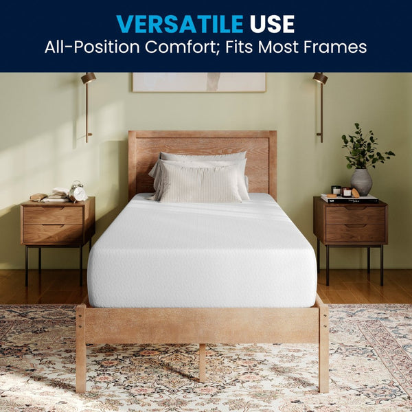 English Elm Cloud Green Tea Cooling Gel Memory Foam Mattress - 10" Compressed Design for Ultimate Comfort & Support White Twin CL-MFB4L-10-T-GG