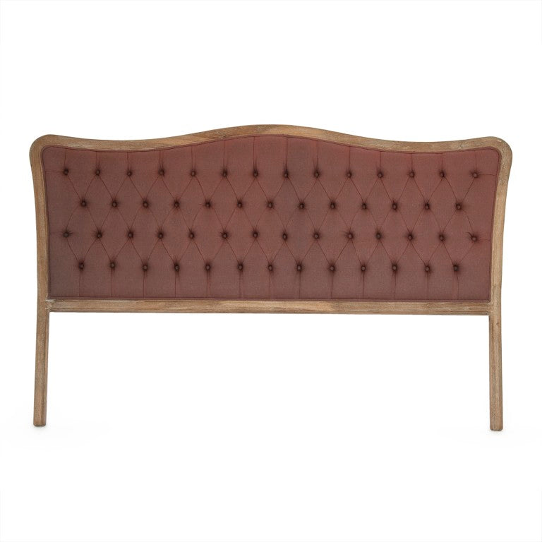 Zentique Maison tufted headboard for king beds — linen upholstery, oak frame, deep button tufting, luxe focal point CL042 King E272 A008-2