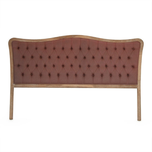 Zentique Maison tufted headboard for king beds — linen upholstery, oak frame, deep button tufting, luxe focal point CL042 King E272 A008-2