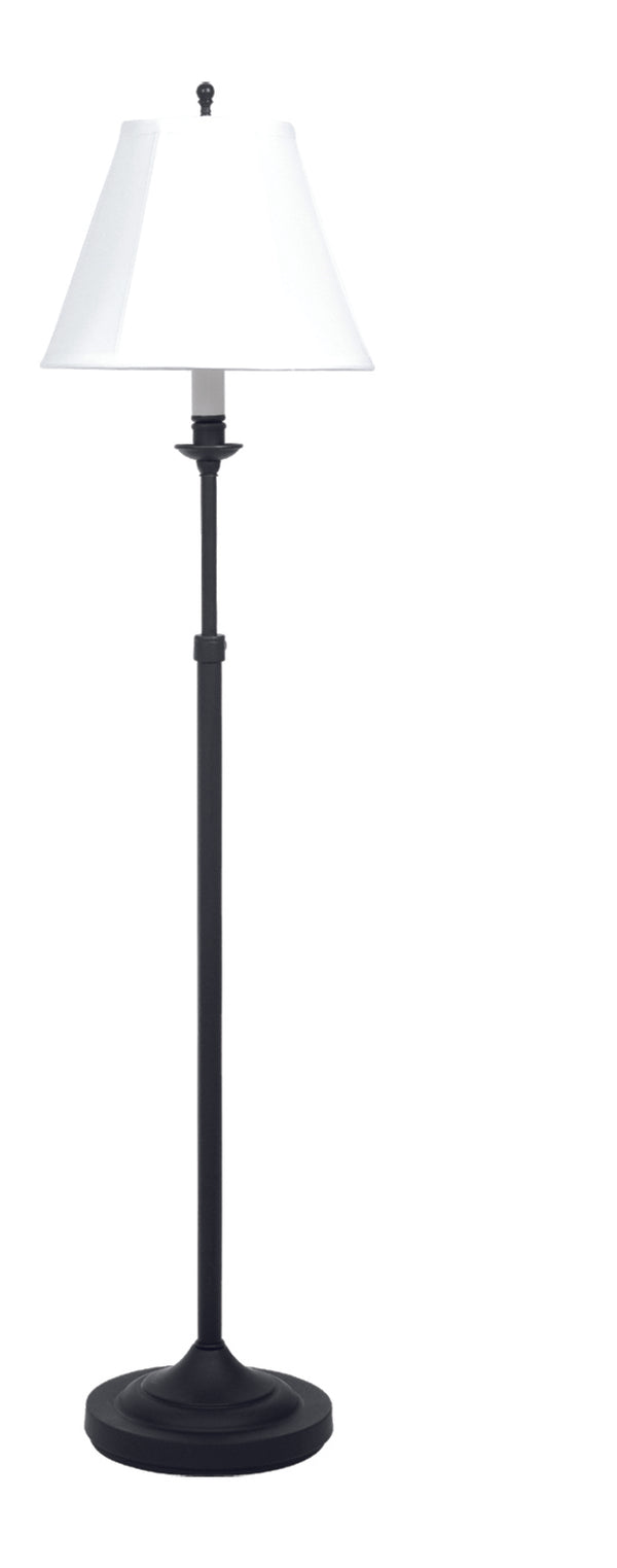 House Of Troy Club Adjustable Floor Lamps With Stylish Design For Versatile Lighting In Any Room Decor Black Metal Cl201-blk