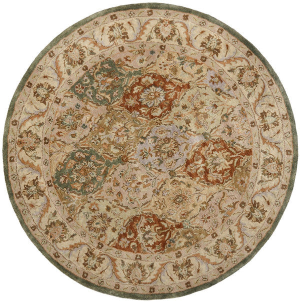 Cl388 Hand Tufted Wool Rug - Luxurious 6' Area Rug from India for Elegant Home Decor & Comfort