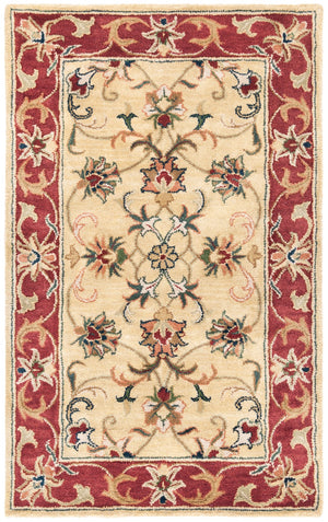 Safavieh Cl398 Hand Tufted  Rug Gold / Red CL398A-3