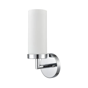 Thomas Lighting Tristen Chrome Wall Sconce Frosted Glass Shade Soft Diffused Bathroom Vanity Light 1-Light Sconce CL580113
