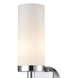 Thomas Lighting Tristen Chrome Wall Sconce Frosted Glass Shade Soft Diffused Bathroom Vanity Light 2-Light Vanity Light CL580213
